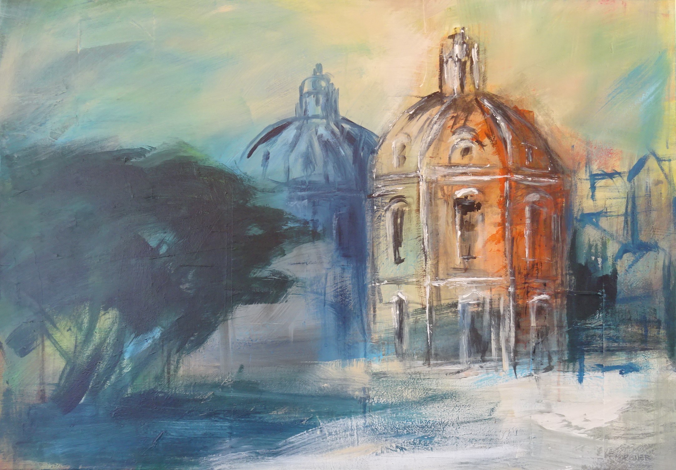 Bild von Franziska Morgner-Fanderl - Rom, Acryl, 100 x 70